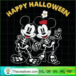 Skeleton Disney Happy Halloween SVG Cut File for Cricut & Silhouette