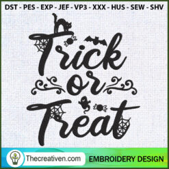 Trick Or Treat Letter Embroi Embroidery Design