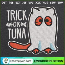 Trick Or Tuna Embroidery Designs Embroidery Design – Digital Download