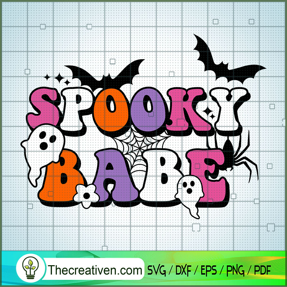 Spooky Babe SVG, Spooky Vibes SVG, Happy Halloween SVG 1 Spooky Babe SVG, Spooky Vibes SVG, Happy Halloween SVG