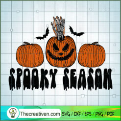 Spooky Season SVG, Pumpkin Halloween SVG, Scary Halloween SVG