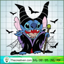 Stitch x Maleficent SVG, Stitch Halloween SVG, Disney Stitch SVG