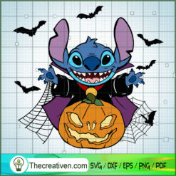 Stitch x Pumpkin Halloween SVG Cut File for Cricut & Silhouette