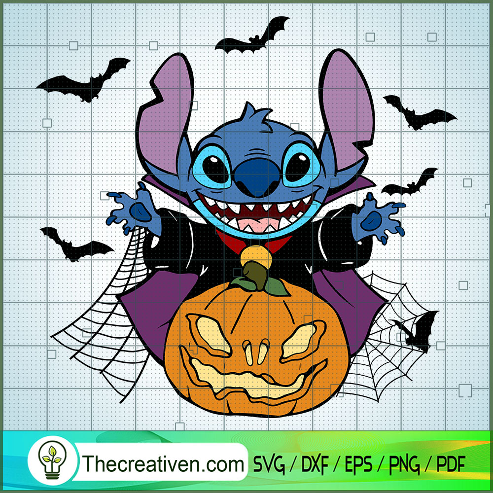 Stitch x Pumpkin Halloween SVG Cut File for Cricut & Silhouette 1 Stitch x Pumpkin Halloween SVG Cut File for Cricut & Silhouette