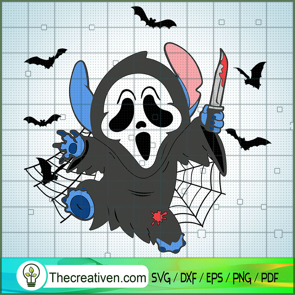 Stitch x Scream Ghost SVG, Stitch Halloween SVG, Disney Halloween SVG 1 Stitch x Scream Ghost SVG, Stitch Halloween SVG, Disney Halloween SVG