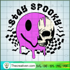 Stay Spooky SVG, Skull Emoji SVG, Spooky Halloween SVG