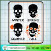 Skull Season SVG, Spring Skull SVG, Winter Skull SVG