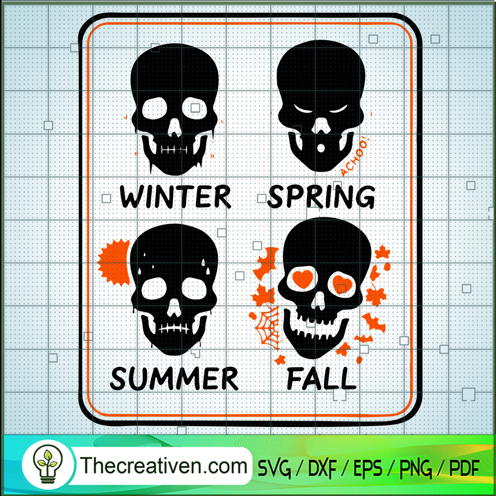 Skull Season SVG, Spring Skull SVG, Winter Skull SVG 1 Skull Season SVG, Spring Skull SVG, Winter Skull SVG