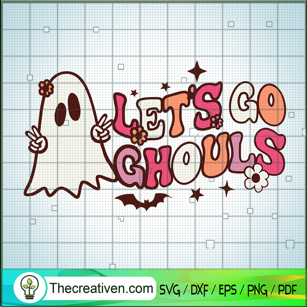Let's Go Ghouls SVG Cut File for Cricut & Silhouette Design 114834 1 Let's Go Ghouls SVG Cut File for Cricut & Silhouette Design 114834