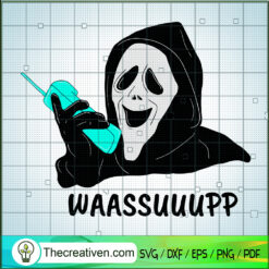 Waassuuupp SVG, Scream Ghost Calling SVG, Funny Halloween SVG