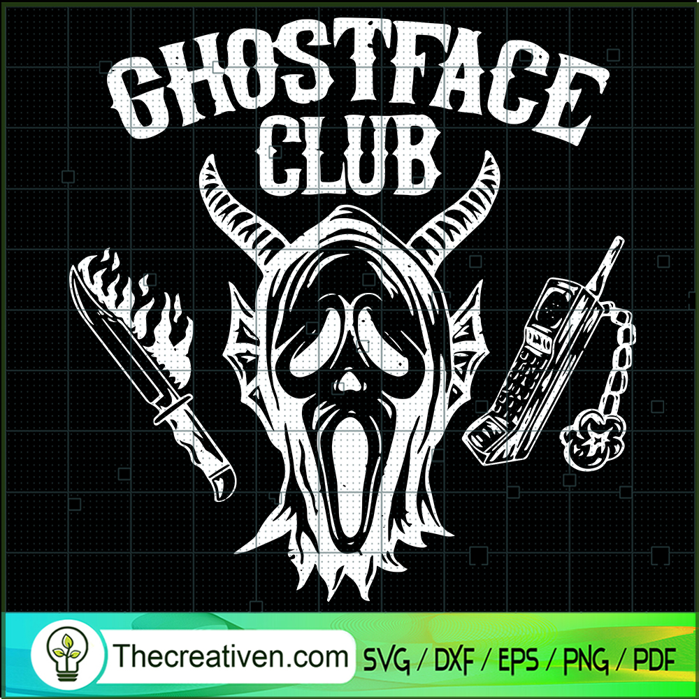Ghost Face Club SVG Cut File for Cricut & Silhouette 1 Ghost Face Club SVG Cut File for Cricut & Silhouette