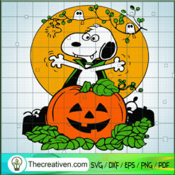 Snoopy With Pumpkin SVG, Snoopy Halloween SVG, Happy Halloween SVG