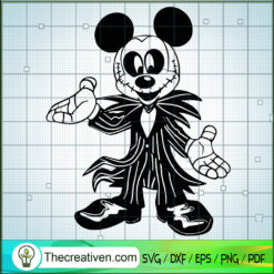 Mickey x Jack Skellington SVG Cut File for Cricut & Silhouette