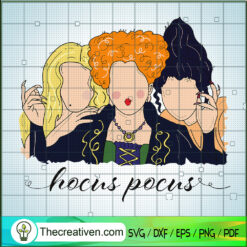 3 Sister SVG, Sanderson Sister SVG, Hocus Pocus Halloween SVG