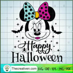 Minnie Mouse Happy Halloween SVG Cut File for Cricut & Silhouette