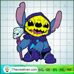 Stitch Halloween SVG, Yellow Stitch SVG, Stitch Skeleton SVG