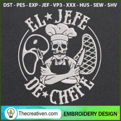 Chef Skeleton Embroidery Designs Embroidery Design – Digital Download