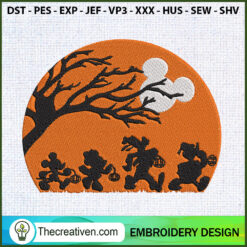 Disney Character Halloween E Embroidery Design