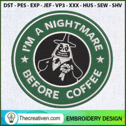 I'm A Nightmare Before Chris Embroidery Design