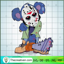 Teddy Bear x Jason Voorhees SVG, Bear Horror SVG, Halloween Horror SVG