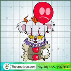 Pennywise Chibi SVG, Pennywise Horror SVG, Halloween Movies SVG