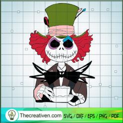 Jack Skellington Clown SVG Cut File for Cricut & Silhouette