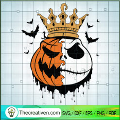 King Jack SVG, Jack Skellington SVG, King Crown Jack SVG