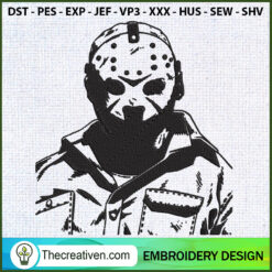 Jason Voorhees Friday The 13 Embroidery Design