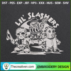 Lil Slashers Scary Movie Vil Embroidery Design