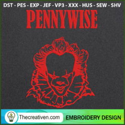 Pennywise The Horror Clown E Embroidery Design
