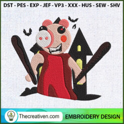 Piggy Halloween Embroidery D Embroidery Design