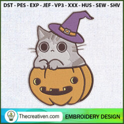 Pumpkin Cat Embroidery Designs Embroidery Design – Digital Download