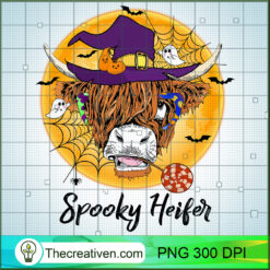 Spooky Heifer PNG, Spooky Halloween PNG, Heifer Halloween Sublimation