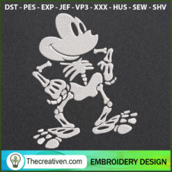 Skeleton Mickey Embroidery D Embroidery Design