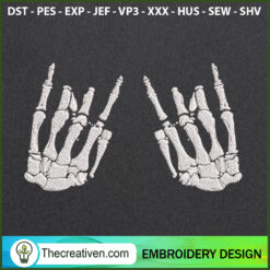 Skeleton Rocker Embroidery D Embroidery Design