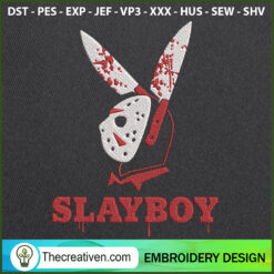 Slayboy Slasher Horror Movie Embroidery Design