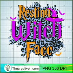 Restiny Witch Face PNG, Witches Halloween PNG, Halloween Sublimation