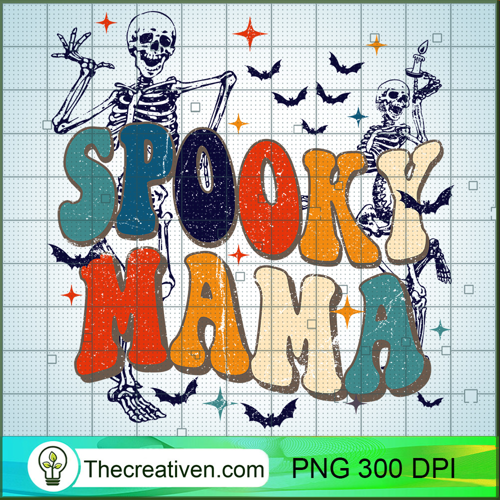 Spooky Mama PNG, Mom Skeleton PNG, Funny Halloween Sublimation 1 Spooky Mama PNG, Mom Skeleton PNG, Funny Halloween Sublimation