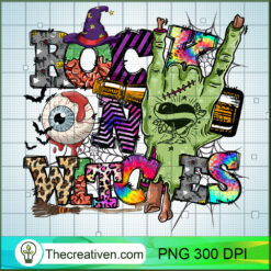 Rock On Witches PNG, Halloween Theme PNG, Halloween Sublimation