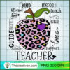 Teacher Life PNG, Leopard Apple PNG, Teacher Sublimation