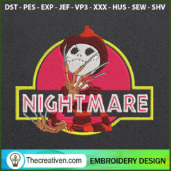 Nightmare Before Christmas F Embroidery Design