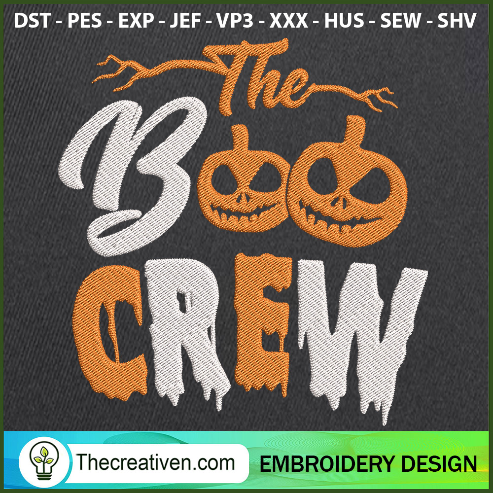 The Boo Crew Halloween Embro Embroidery Design 1 The Boo Crew Halloween Embro Embroidery Design