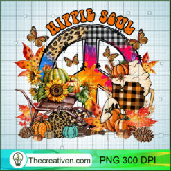 Hippie Soul Halloween PNG, Fall Hippie PNG, Pumpkin Sublimation