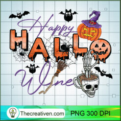 Happy Hallowine PNG, Spooky Halloween PNG, Halloween Sublimation