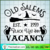 Old Salem's Black Hat Inn Vacancy SVG Cut File for Cricut & Silhouette