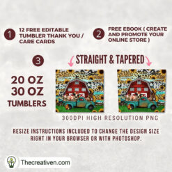 Alternative view of Truck Farm Full Tumbler Wrap Tumbler Wrap – Digital Download