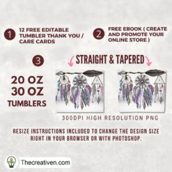 Alternative view of Dreamcatcher Full Tumbler Wrap Tumbler Wrap – Digital Download
