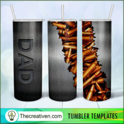 Dad Cartouche Full Tumbler Wrap Tumbler Wrap – Digital Download