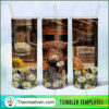Hippie Girl Cow Full Tumbler Wrap Tumbler Wrap – Digital Download