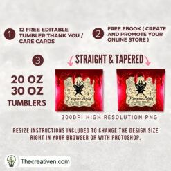 Alternative view of Vampire Blood Full Tumbler Wrap Tumbler Wrap – Digital Download